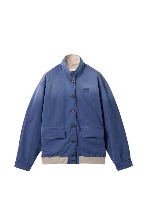 Blouson in twill old washed MIU MIU | ML1492190XF04XB